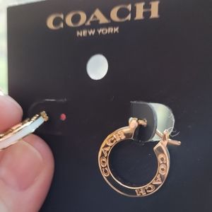 COACH white enamel hoops